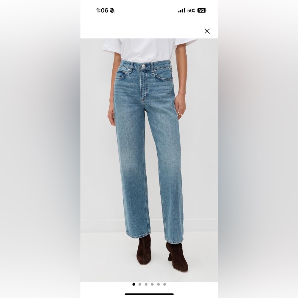 Rag & Bone Shea High Rise Ankle Straight Jeans